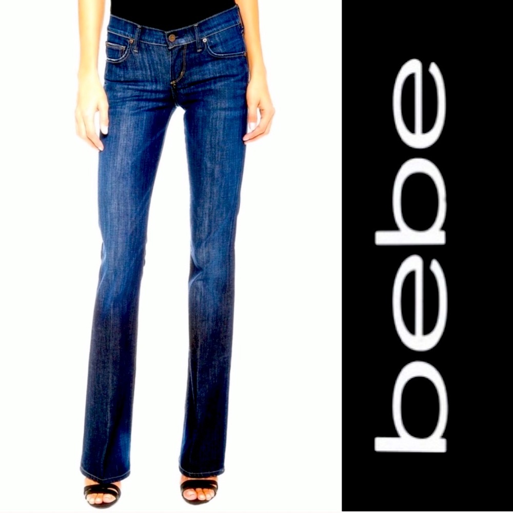 Bebe Carmen Rivet bootcut jeans